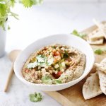 Baba Ganoush et pain plat