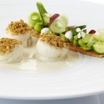 Pladijs, gestoomd op zeealgen met een vichyssoise van Mechelse asperges