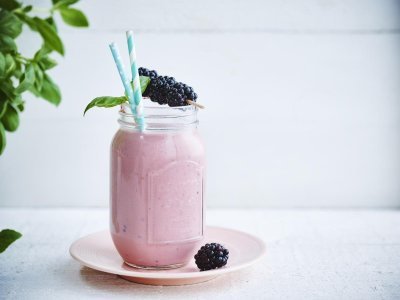 Smoothie mûre-framboise