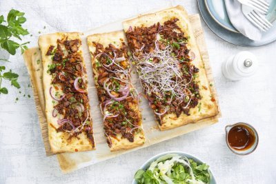 Flammkuchen met pulled pork