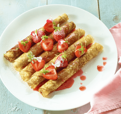 Pannenkoeken met aardbeien - Hoogstraten