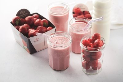 Smoothie met aardbeien