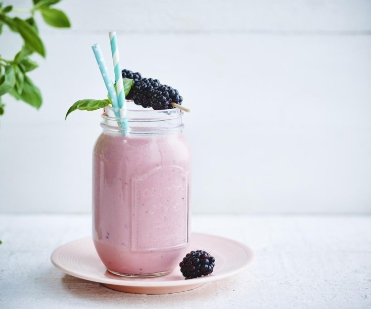 Smoothie mûre-framboise