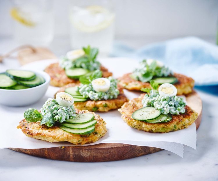 Galettes de légumes au panais, courgette et petits pois