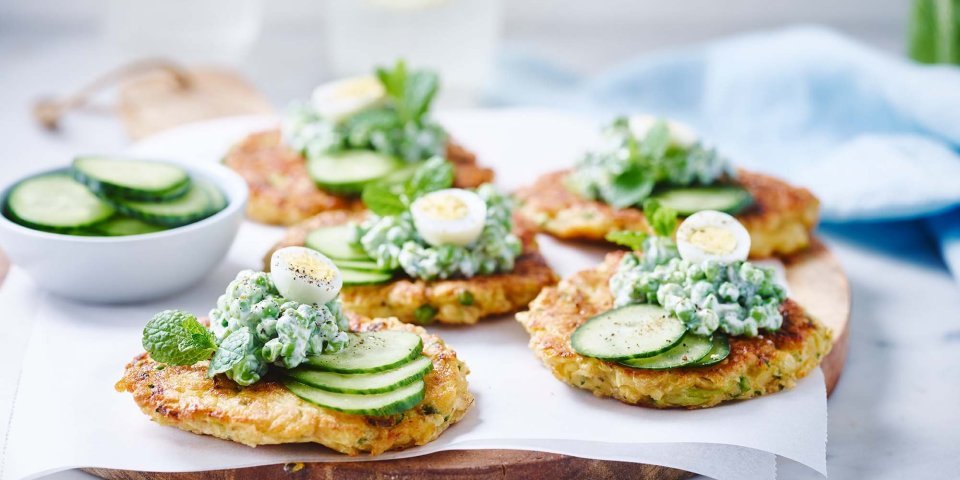 Galettes de légumes au panais, courgette et petits pois