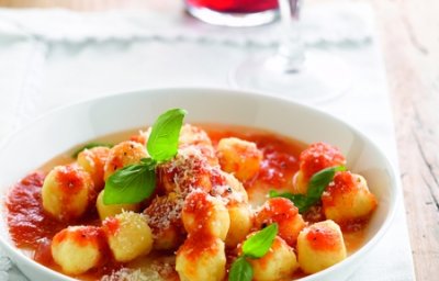 Gnocchi sauce tomate, basilic et parmesan