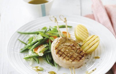 Tournedos de veau et salade croquante