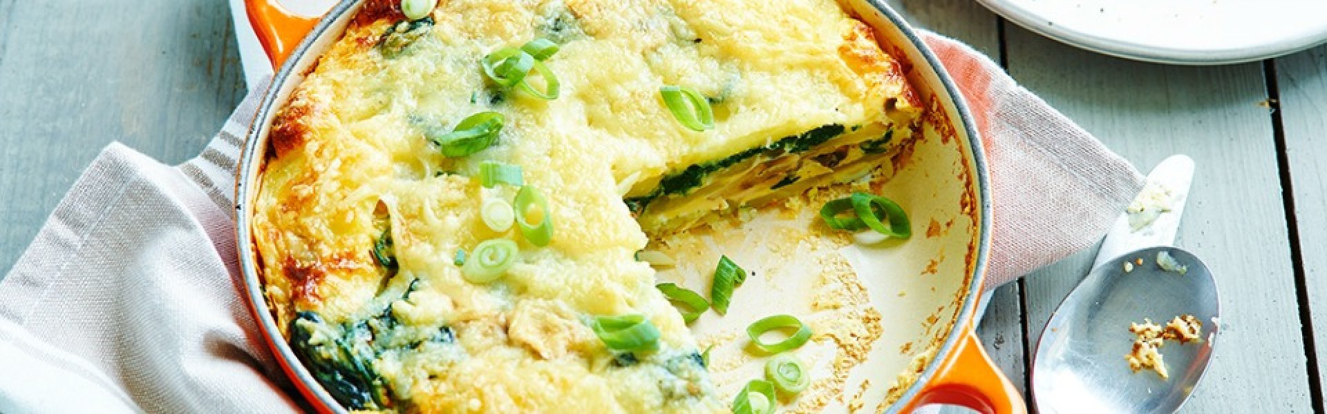 Frittata met verse spinazie