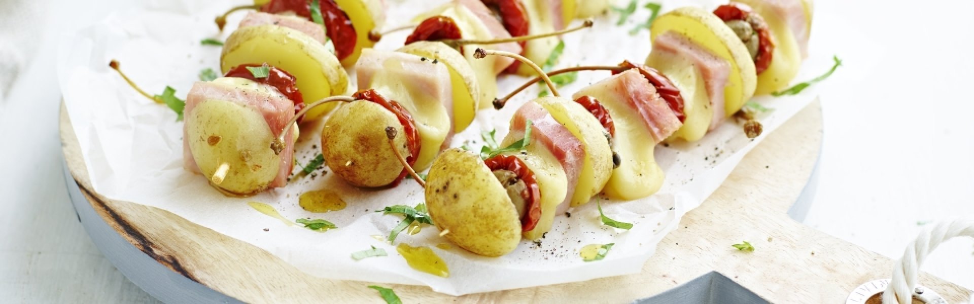 Brochettes de pommes de terre