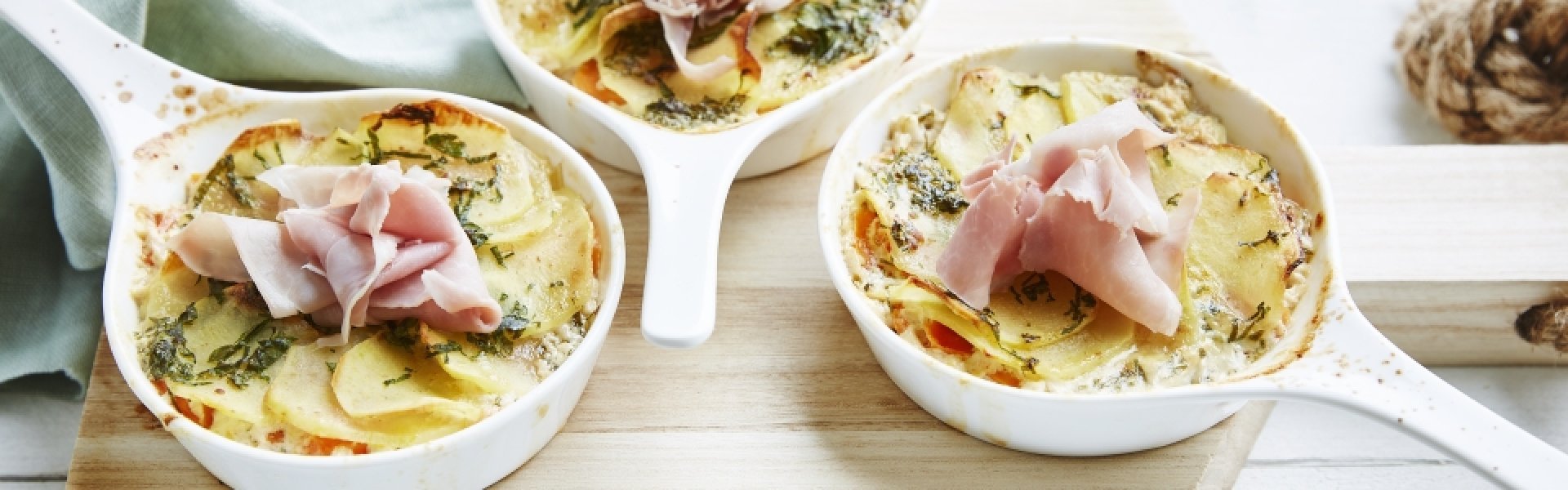 Gratin de carottes, chicons et pommes de terre