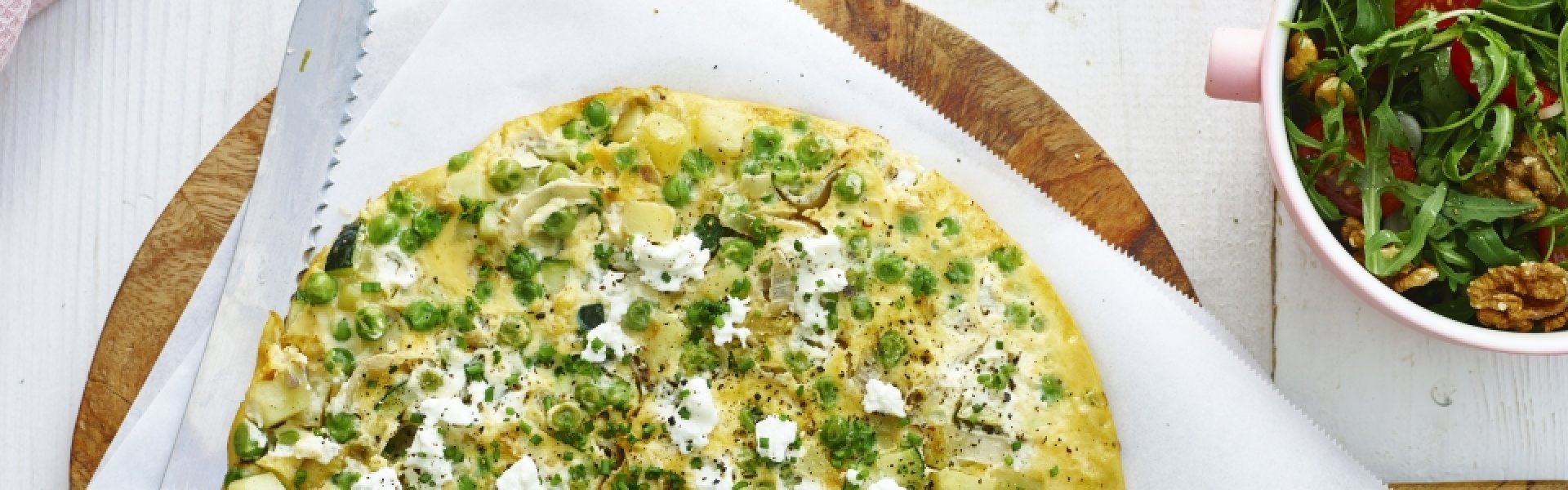 Tortilla et salade de roquette